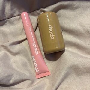 RHODE Pink Lip Gloss and Pink Blush Duo